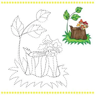 Connect the dots and coloring page Stock Illustration