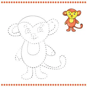 Connect the dots and coloring page Stock Illustration