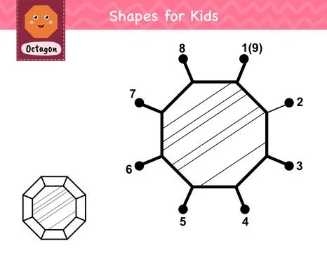 Connect the dots and draw a diamond. Dot to dot number game for kids 库存插图