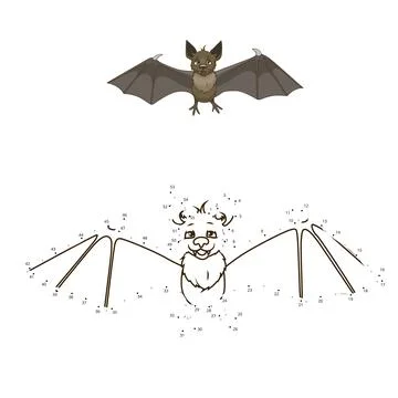 Connect the dots to draw animal educational game Stock Illustration