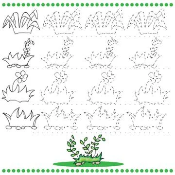 Connect the dots number of images - exercise for kids Stock Illustration