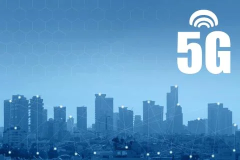 Connect global wireless devices. Wireless communication network concept. Stock Photos