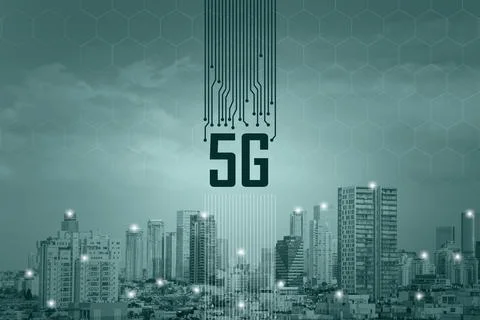 Connect global wireless devices. Wireless communication network concept. Stock Photos