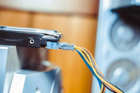 Connect the hard disk Stock Photos