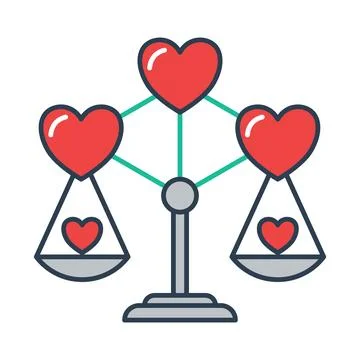 Connect Heart Scale Stock Illustration