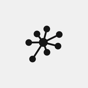 Connect icon logo design. simple flat vector illustration Stock Illustration