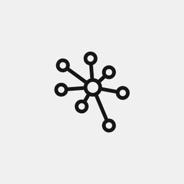 Connect icon logo design. simple flat vector illustration Stock Illustration