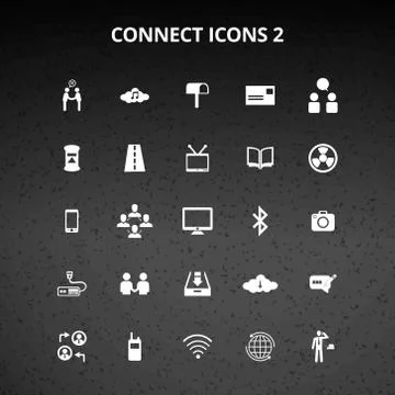 Connect Icons Stock Illustration