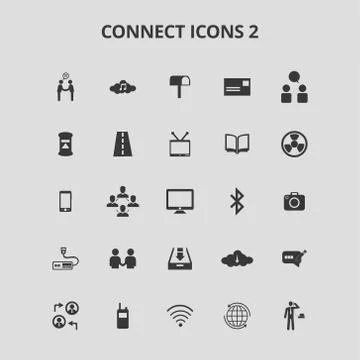 Connect Icons Stock Illustration