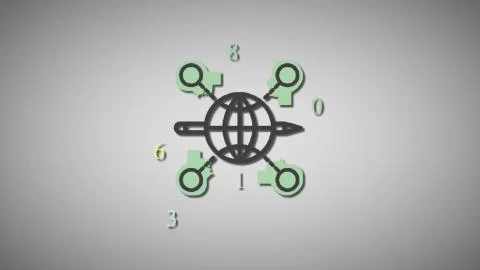 Connect network colored fading effect mp4 video Stock Illustration