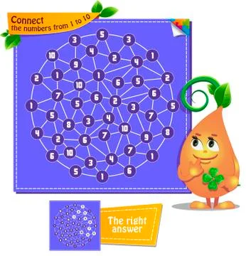 Connect the numbers from 1 to 10 イラスト素材