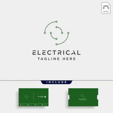 Connect or electrical o logo design vector icon element isolated Stock Illustration