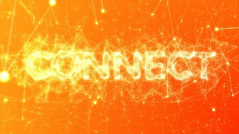 Connect in Orange - Buzzword Concept Animation, Plexus Network Stock-Footage 96222257