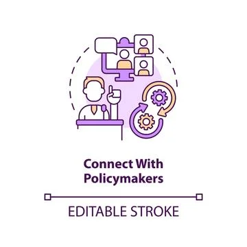 Connect with policymakers concept icon 스톡 일러스트