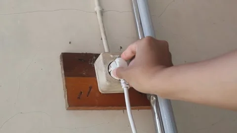 Connect the power cable Stock Footage 247902626