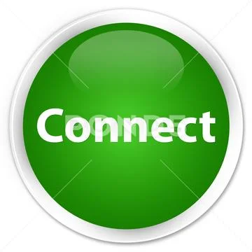 Connect premium green round button Stock Illustration