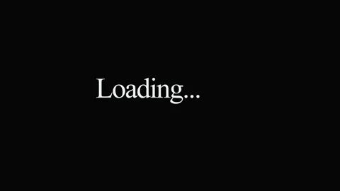 Connect professional black and white loading text animation. Installing sof.. 스톡 동영상 337387897