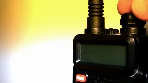 Connect the radio to the range Video stock 72429510