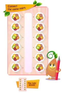 Connect the same pairs Stock Illustration