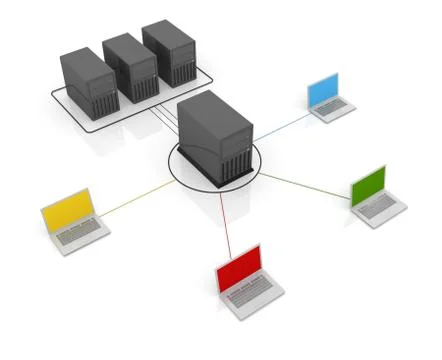 Connect to server Stock Illustration