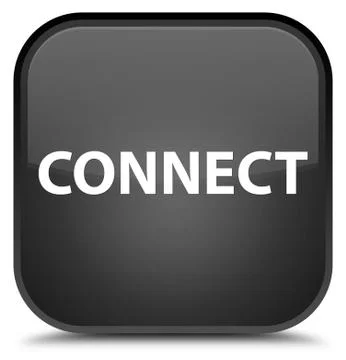 Connect special black square button Stock Illustration