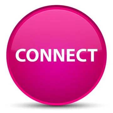 Connect special pink round button Stock Illustration