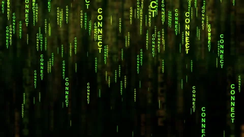 Connect text matrix style concept. Stock Footage 135481110