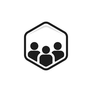 Connect together logo with team work Stock Illustration