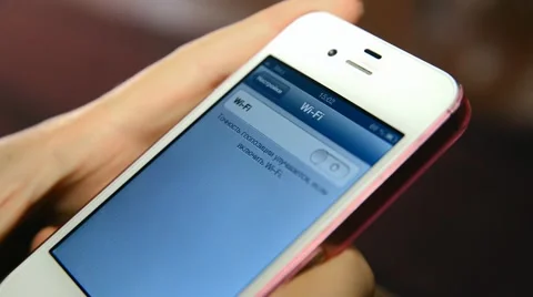 Connect to Wi-fi on the iPhone Stock Footage 47251510