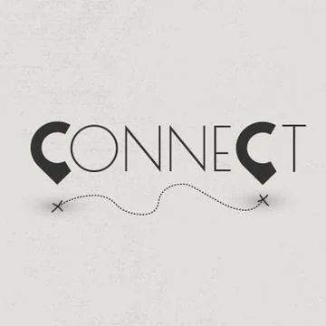 Connect word cncept Stock Illustration