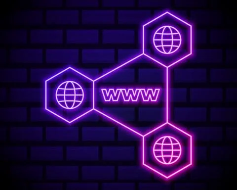 Connectd globe neon icon. Elements of Navigation set. Simple icon for website イラスト素材