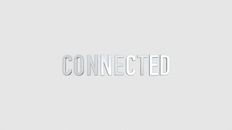 Connected 3D title animation metal letters on black alpha channel Stock Footage 270318099
