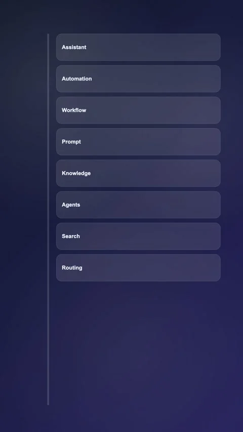 Connected Agent Workspace Premium Gradient SaaS Interface Vertical Animation Stock Footage 345154534
