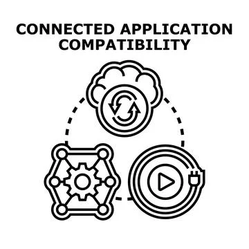 Connected application compatibility concept vector illustration Stock Illustration