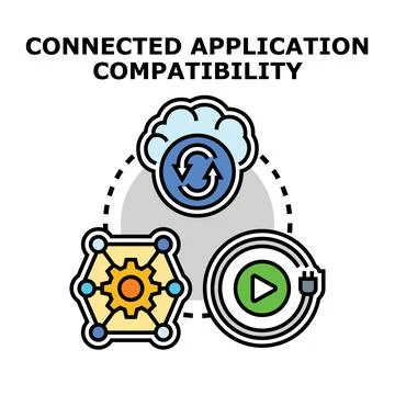 Connected application compatibility concept vector illustration Stock Illustration