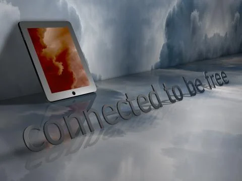 Connected to be free Stock Illustration