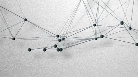 Connected black dots  Vídeo Stock 72128857