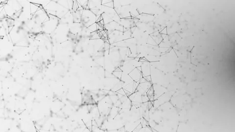 Connected black lines in motion. White background Stock Footage 236333930