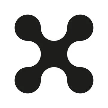 Connected blobs. Web design simple element. Stock Illustration