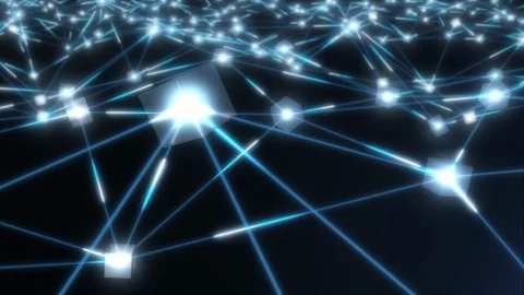 Connected Blockchain Network Data Cubes Banking Technology Concept Stock Footage 126726516