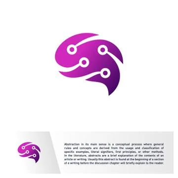 Connected Brain Logo Template. Technology Brain, Creative mind, learning and  Stock Illustration
