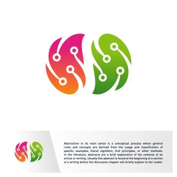 Connected Brain Logo Template. Technology Brain, Creative mind, learning and  Stock Illustration