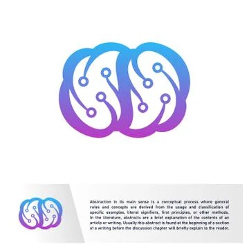 Connected Brain Logo Template. Technology Brain, Creative mind, learning and  Stock Illustration