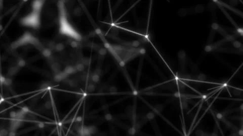 Connected cells with links. Neural mesh representing internet, cloud computing Stock Footage 115697015