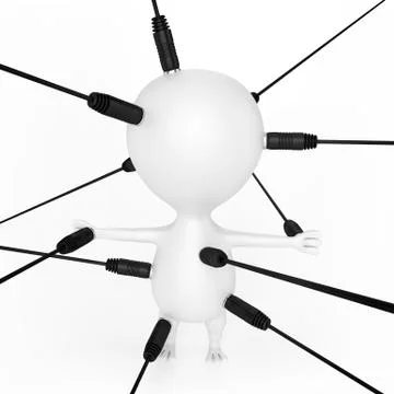 Connected Character Stock Illustration