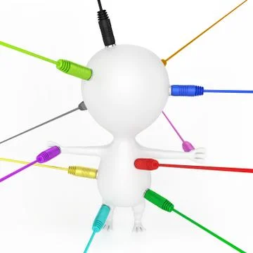 Connected Character Stock Illustration