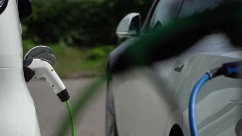Connected Charging Plug Stock Footage 136327823