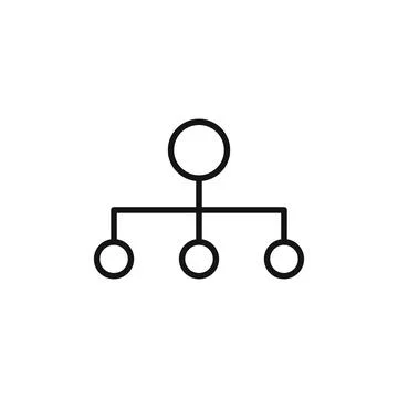 Connected Chart Icon for Data Analytics and Business Insights Stock Illustration