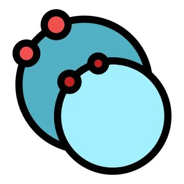 Connected circles and dots representing a molecule or network イラスト素材