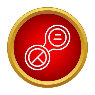 Connected circles showing difference and equality symbols Stock Illustration